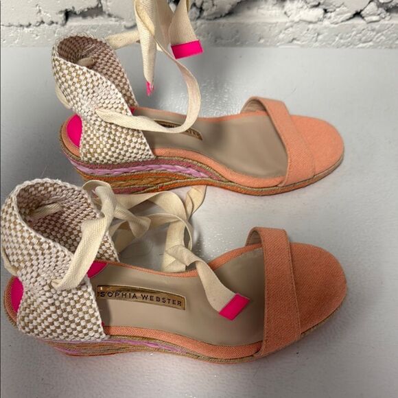 Sophia Webster Pink and Orange Espadrilles BRAND NEW - Size 38 1/2 - Picture 1 of 6